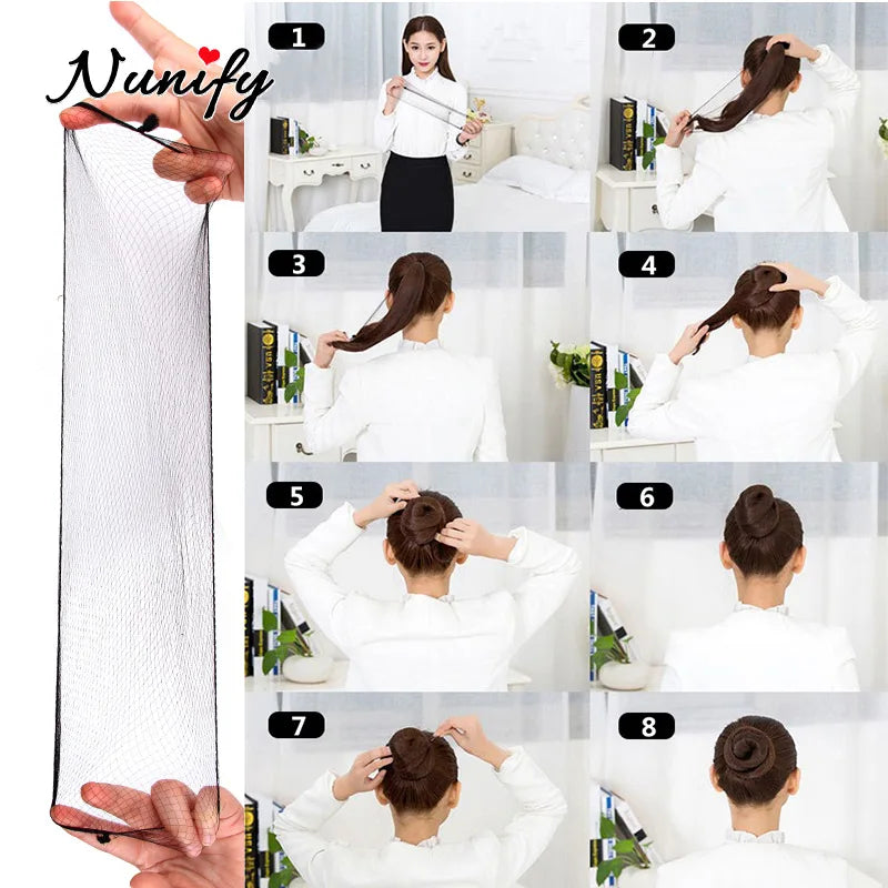 Style & Shine Hair  Nunify 5Mm Nylon Hair Nets Invisible Disposable Hair Net Ballet Dance Snoods Net Bun Hair Nets Invisible Elastic Edge Mesh Hair