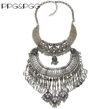 Jewellery   New Fashion Vintage Indian Statement Necklace Women Jewelry Maxi Long Big Chunky Boho Ethnic Large Choker Necklace