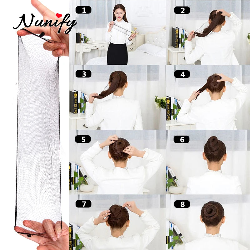 Style & Shine Hair  Nunify 5Mm Nylon Hair Nets Invisible Disposable Hair Net Ballet Dance Snoods Net Bun Hair Nets Invisible Elastic Edge Mesh Hair