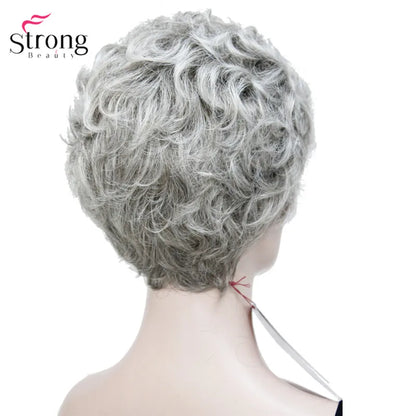 Crown & Glory Wigs  Strong Beauty Short Fluffy Natural Wave Blonde Full Synthetic Wigs Women's Hair Wig 6 colors for choose