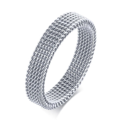 Jewellery  Vnox Men's Mesh Wedding Bands Rings for Women 4mm 10mm Wide Stainless Steel Anti Allergy Retro Punk Gothic Unisex Jewelry