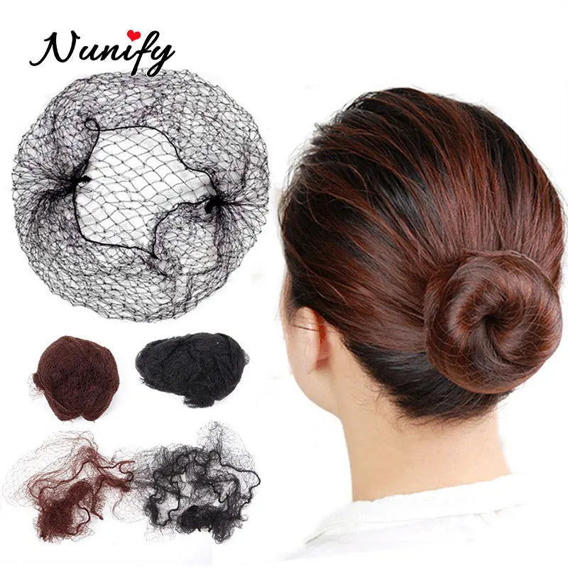 Style & Shine Hair  Nunify 5Mm Nylon Hair Nets Invisible Disposable Hair Net Ballet Dance Snoods Net Bun Hair Nets Invisible Elastic Edge Mesh Hair