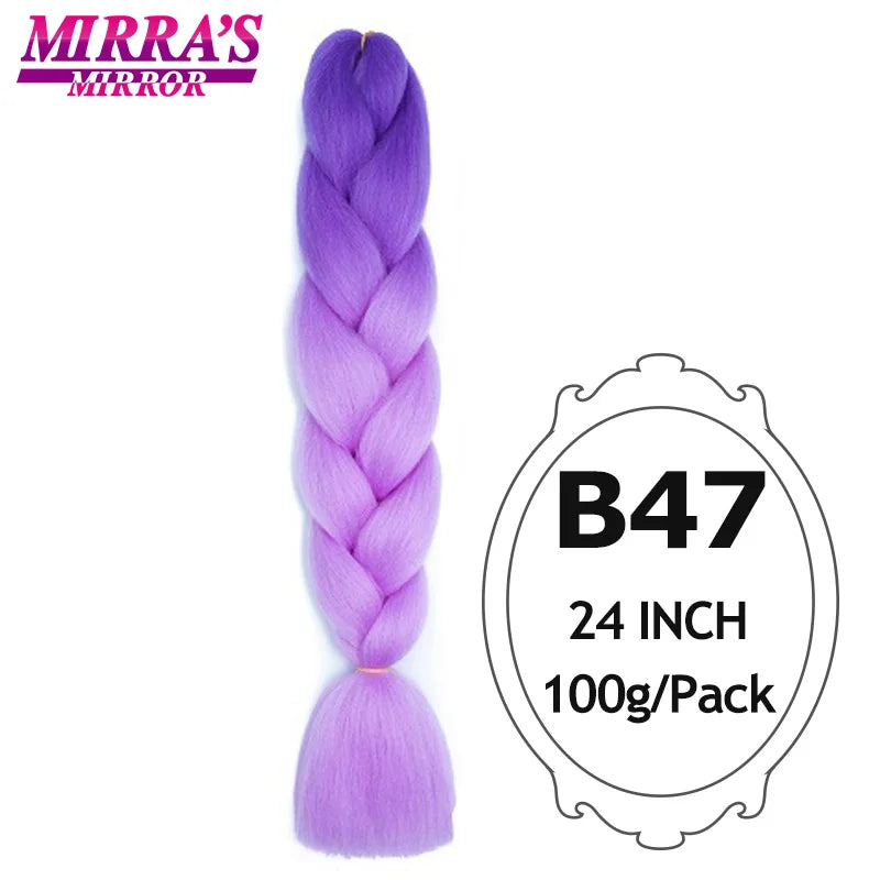 Style & Shine Hair  Jumbo Braiding Hair Extensions High Temperature YAKI Fiber Hair For Braids Synthetic Braiding Box Hair Ombre Jumbo Braid Purple