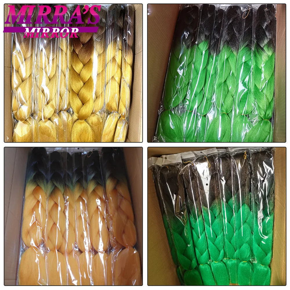 Style & Shine Hair  Jumbo Braiding Hair Extensions High Temperature YAKI Fiber Hair For Braids Synthetic Braiding Box Hair Ombre Jumbo Braid Purple