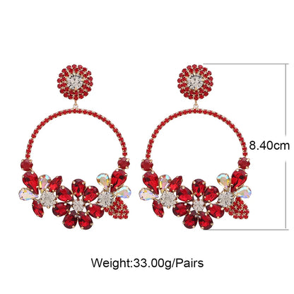 Jewellery   New Rhinestone High Quality Earrings For Women Fashion Big Earrings Women Jewelry Accessories Ladies Party Gifts Wholesale