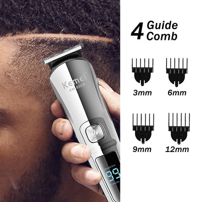 Bathroom  Kemei Professional Multifunction Beard Hair Trimmer Waterproof 6 In 1 Hair Clipper Electric Razor for Men Grooming  Kit KM-8508