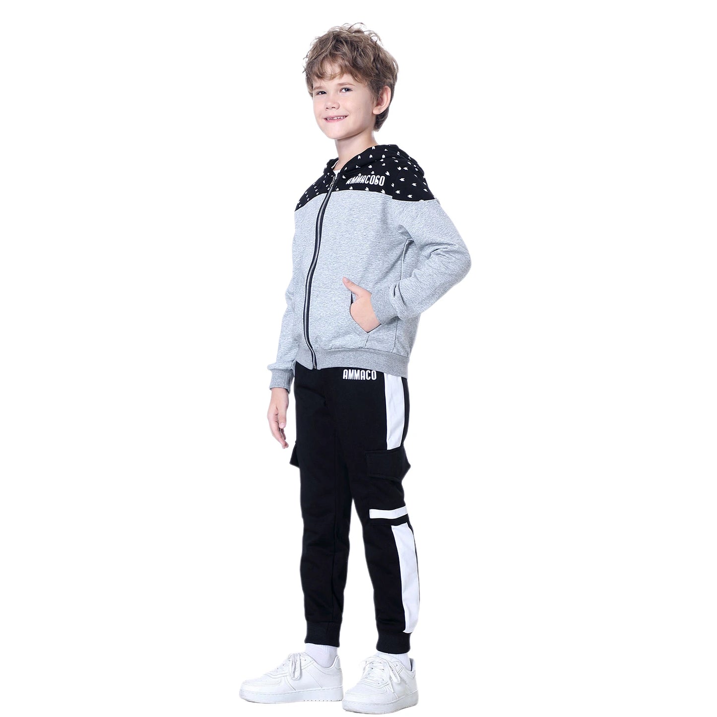 Boy clothing  Kids Tracksuits Teen Boys School Sweatsuits Fashion Cotton Hooded Tops Soft Children Long Sleeve T-Shirts Pants Sportswear