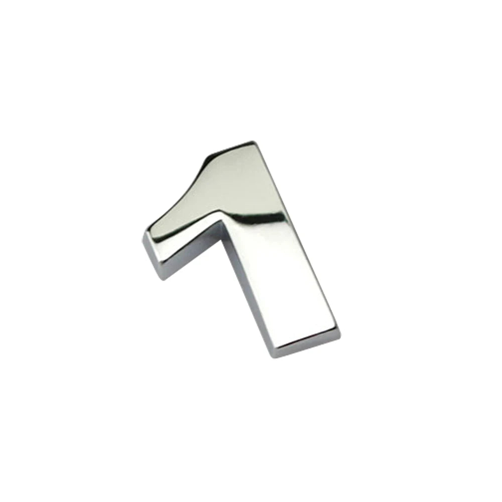 3D Silver Alloy Letter & Number Car Emblem Sticker – A–Z & 0–9/Car