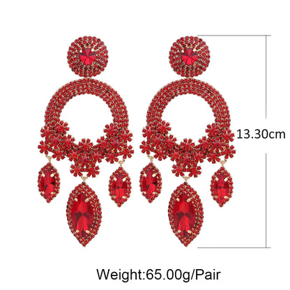 Jewellery   New Rhinestone High Quality Earrings For Women Fashion Big Earrings Women Jewelry Accessories Ladies Party Gifts Wholesale