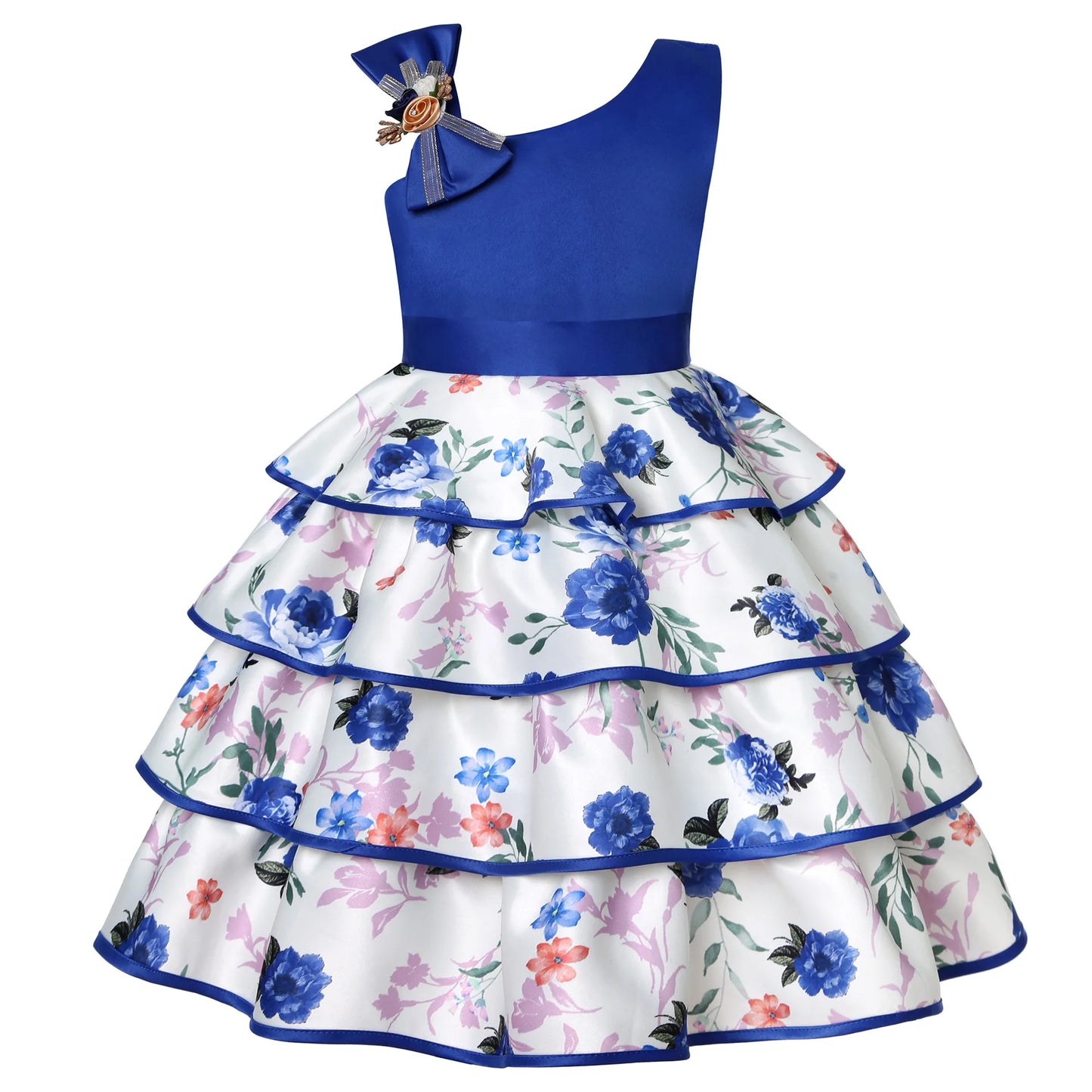 Girl clothing Summer Kids Flower Dresses for Girls Christmas Children Clothing Dress Princess Brithday Wedding Party Baby Girl Dress With Bow