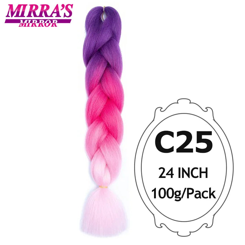 Style & Shine Hair  Jumbo Braiding Hair Extensions High Temperature YAKI Fiber Hair For Braids Synthetic Braiding Box Hair Ombre Jumbo Braid Purple