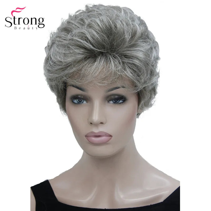 Crown & Glory Wigs  Strong Beauty Short Fluffy Natural Wave Blonde Full Synthetic Wigs Women's Hair Wig 6 colors for choose