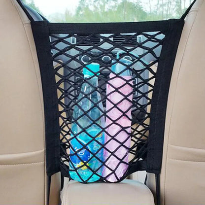 Car    Interior Trunk Seat Back Elastic Mesh Net Car Styling Storage Bag Pocket Cage  Grid Pocket Holder Car Accessories Trun