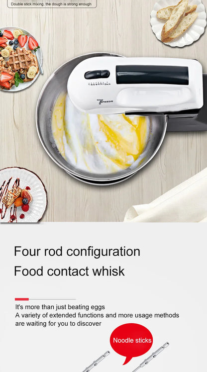 Kitchen  JIQI 7 Files Dough Mixer Egg Beater Food Blender Kitchen Electric Food Processor hand held cream milk Foamer whisk Stirrer 110V