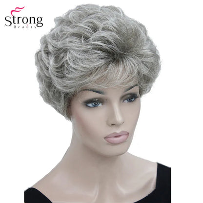 Crown & Glory Wigs  Strong Beauty Short Fluffy Natural Wave Blonde Full Synthetic Wigs Women's Hair Wig 6 colors for choose