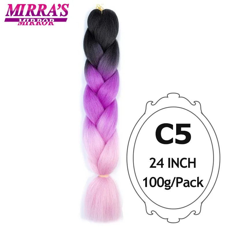 Style & Shine Hair  Jumbo Braiding Hair Extensions High Temperature YAKI Fiber Hair For Braids Synthetic Braiding Box Hair Ombre Jumbo Braid Purple