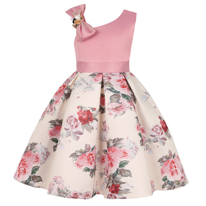 Girl clothing Summer Kids Flower Dresses for Girls Christmas Children Clothing Dress Princess Brithday Wedding Party Baby Girl Dress With Bow