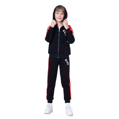 Boy clothing  Kids Tracksuits Teen Boys School Sweatsuits Fashion Cotton Hooded Tops Soft Children Long Sleeve T-Shirts Pants Sportswear