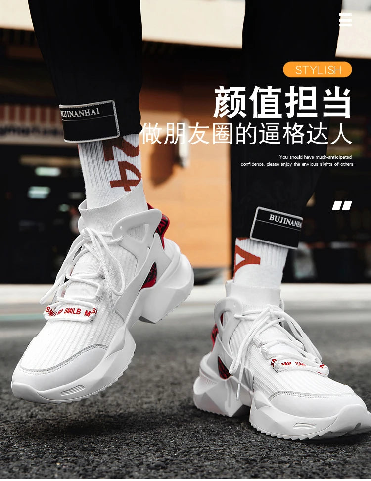 Men shoes tennis sneakers men trainers Breathable shoes couple high-top loafers shoes breathable tides sport shoes running shoes