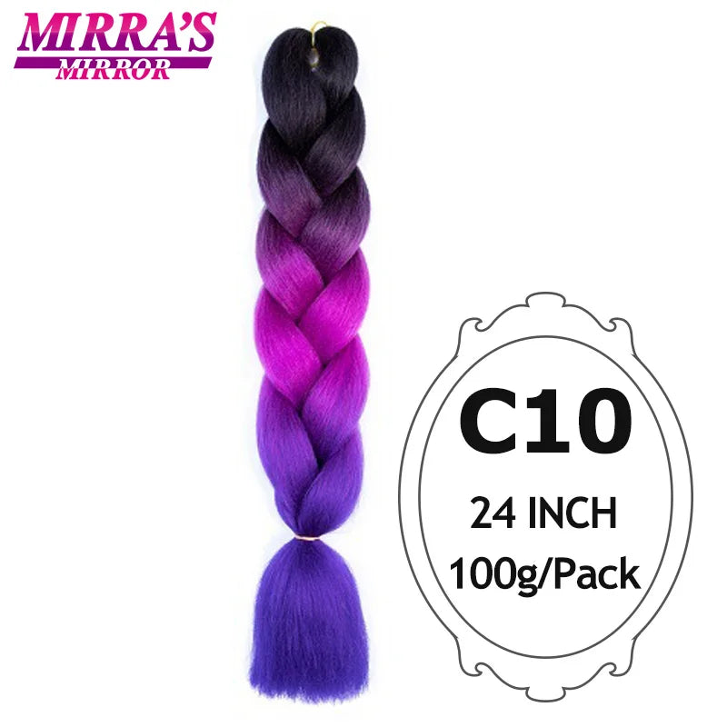 Style & Shine Hair  Jumbo Braiding Hair Extensions High Temperature YAKI Fiber Hair For Braids Synthetic Braiding Box Hair Ombre Jumbo Braid Purple