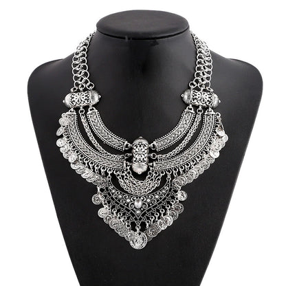 Jewellery   New Fashion Vintage Indian Statement Necklace Women Jewelry Maxi Long Big Chunky Boho Ethnic Large Choker Necklace