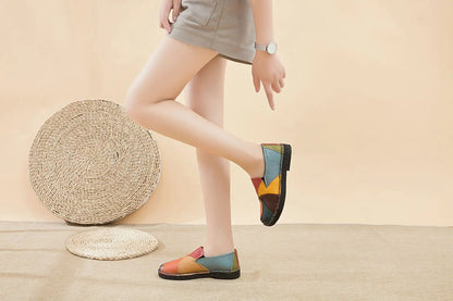 Woman shoes Ladies Women Mother Genuine Leather Shoes Flats Designer Loafers Moccasins Slip On Colorful Plus Size 41 42