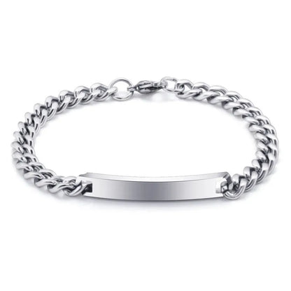 Jewellery  ZORCVENS New Top Quality Silver Color 316L Stainless Steel Couple Link Chain Wedding Bracelets for Men Women Never Fade