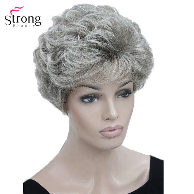 Crown & Glory Wigs  Strong Beauty Short Fluffy Natural Wave Blonde Full Synthetic Wigs Women's Hair Wig 6 colors for choose