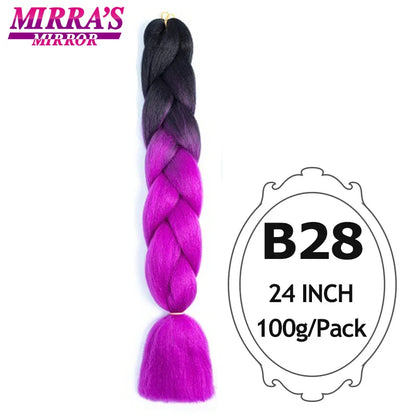 Style & Shine Hair  Jumbo Braiding Hair Extensions High Temperature YAKI Fiber Hair For Braids Synthetic Braiding Box Hair Ombre Jumbo Braid Purple