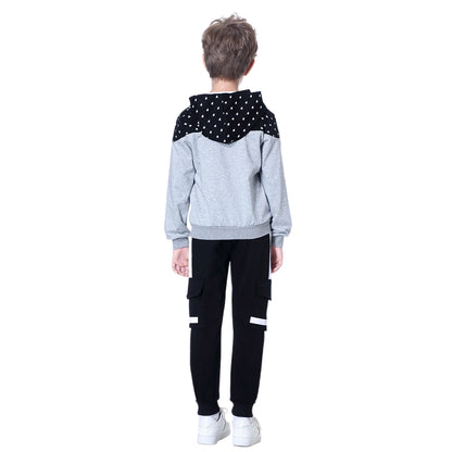 Boy clothing  Kids Tracksuits Teen Boys School Sweatsuits Fashion Cotton Hooded Tops Soft Children Long Sleeve T-Shirts Pants Sportswear