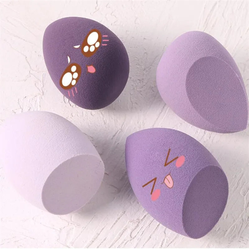 Makeup and face 4pcs Makeup Sponge Powder Puff Dry and Wet Combined Beauty Cosmetic Ball