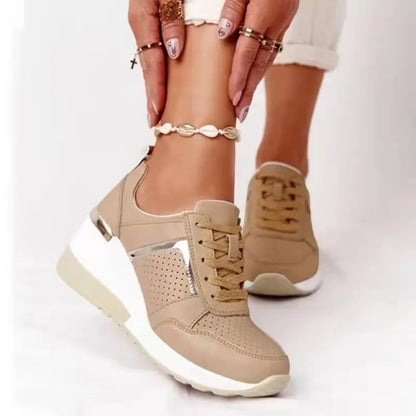 Woman shoes Brand Design 2021 New Women Casual Shoes Height Increasing Sport Wedge Shoes Air Cushion Comfortable Sneakers Zapatos De Mujer