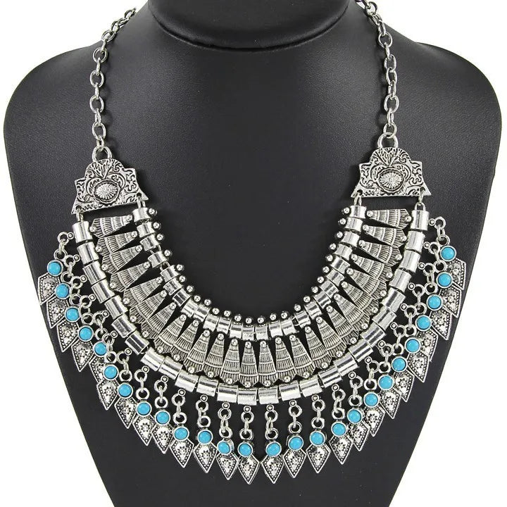 Jewellery   New Fashion Vintage Indian Statement Necklace Women Jewelry Maxi Long Big Chunky Boho Ethnic Large Choker Necklace