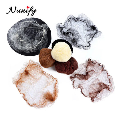 Style & Shine Hair  Nunify 5Mm Nylon Hair Nets Invisible Disposable Hair Net Ballet Dance Snoods Net Bun Hair Nets Invisible Elastic Edge Mesh Hair