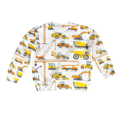 Boy  clothing  Heavy Equipment 3d all over printed Hoodies Children zipper Pullover Sweatshirt Tracksuit/hoodies/family t shirt 02