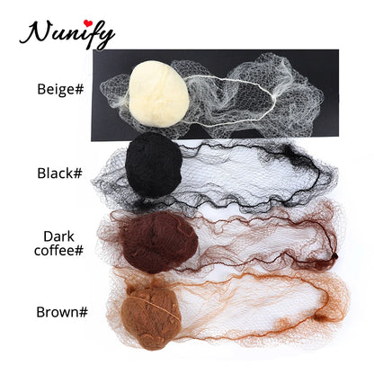 Style & Shine Hair  Nunify 5Mm Nylon Hair Nets Invisible Disposable Hair Net Ballet Dance Snoods Net Bun Hair Nets Invisible Elastic Edge Mesh Hair