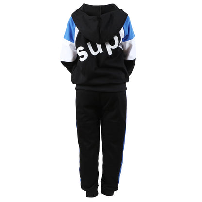 Boy clothing  Kids Tracksuits Teen Boys School Sweatsuits Fashion Cotton Hooded Tops Soft Children Long Sleeve T-Shirts Pants Sportswear