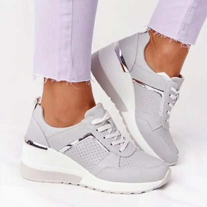 Woman shoes Brand Design 2021 New Women Casual Shoes Height Increasing Sport Wedge Shoes Air Cushion Comfortable Sneakers Zapatos De Mujer