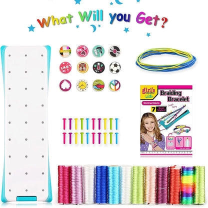 Toys Friendship Bracelet Making Kit for Girls - Arts and Crafts Jewelry Making Toys for 5 6 7 8 9 10 11 12 Years Old, Gifts for Kids