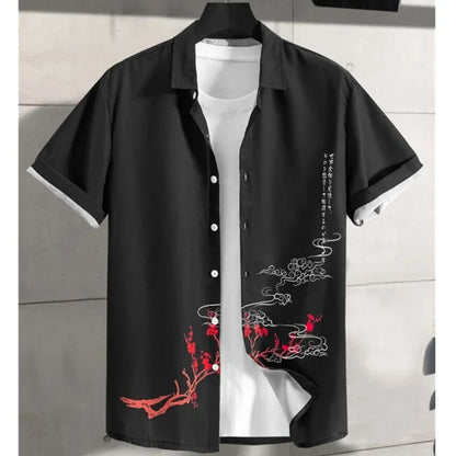 Men clothing Shirt For Men 3d Ink Painting Prints Men'S Clothing