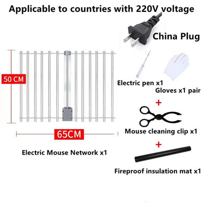 Out door  Intelligent High-Voltage Mousetrap Infrared Automatic Electric Shock Mouse Trap Safe Continuous Mouse Trap 50x65cm (odds)