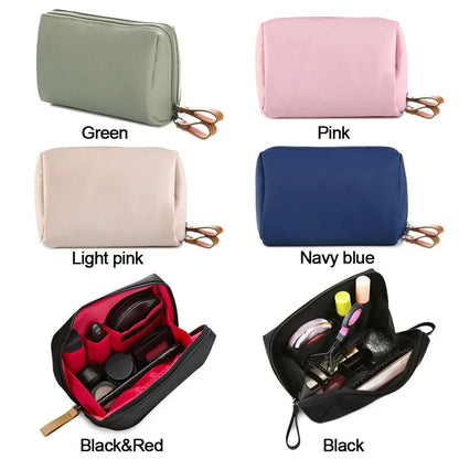 Makeup and face  Small Makeup Bag Simple Solid Colour Cosmetic Storage Bag for Women