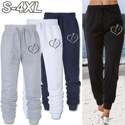 Woman clothing   Horse Printed Sweatpants