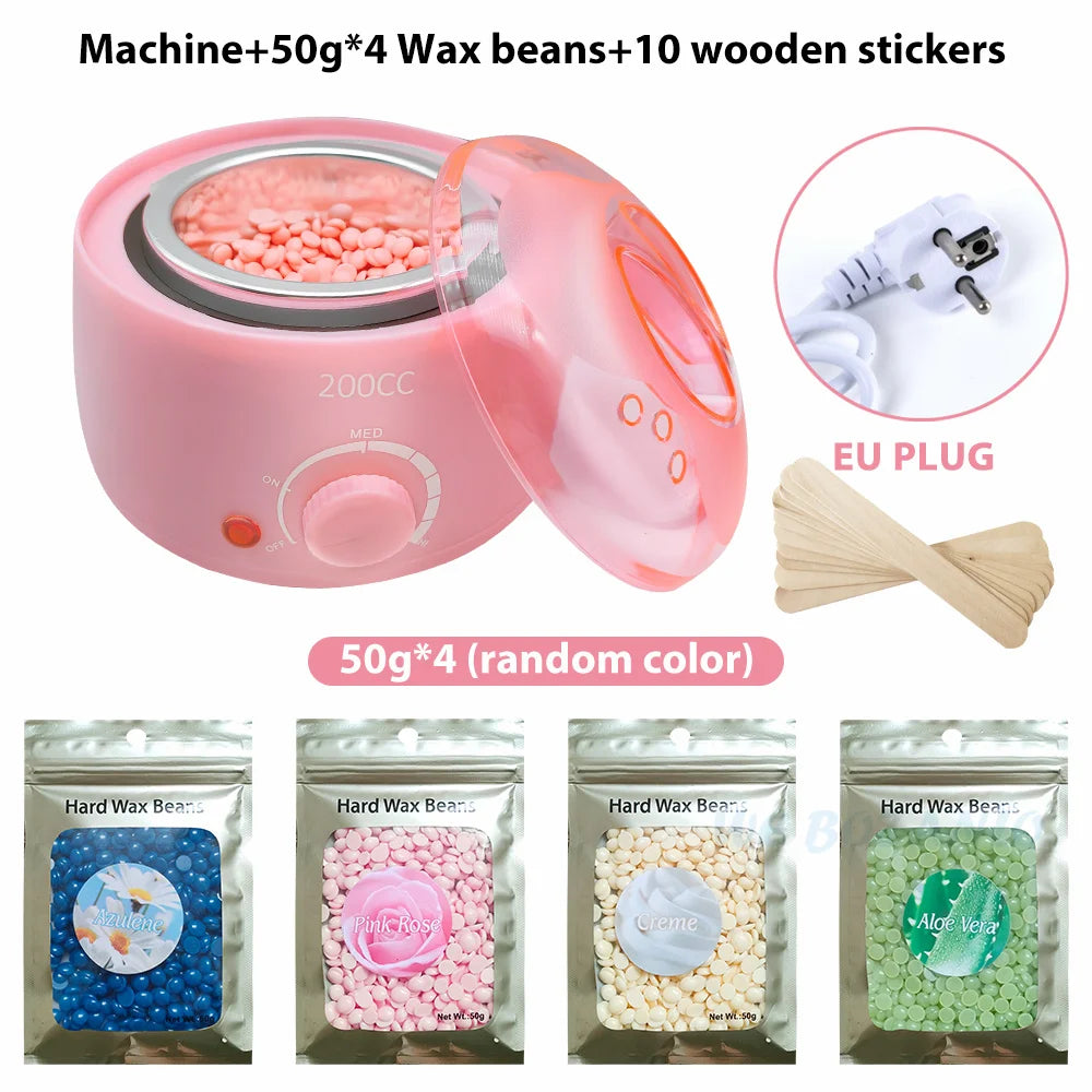 bathroom  200CC Wax Heater Warmer Hair Removal Machine For Hand Foot Body SPA Epilator Paraffin Wax Pot +Wax Beans + Wood Sticks