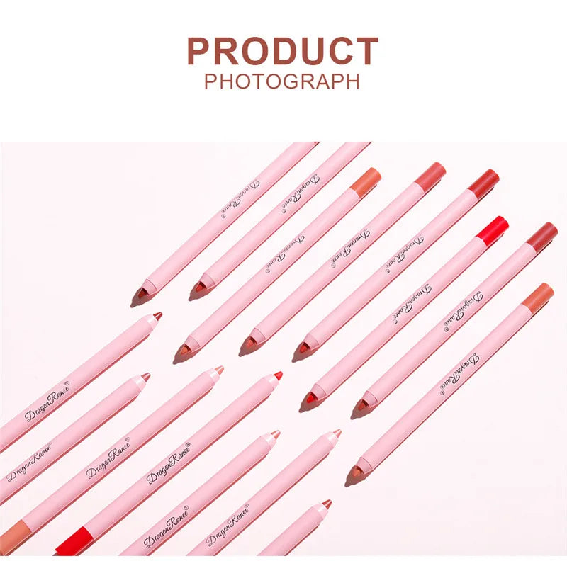 Makeup and face Lip Liner Pen Waterproof Matte 12 Color Outline Lip Shape Lip Plumper Lipstick Pencil Lasting Non-fading Velvet Lip-Liner Makeup