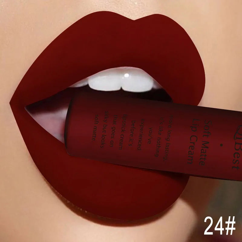 Makeup and face  Sexy Velvet Matte Lip Gloss Liquid Lipstick Lipgloss Beauty Red Nude Waterproof Long-lasting Lip Stain Makeup For Women