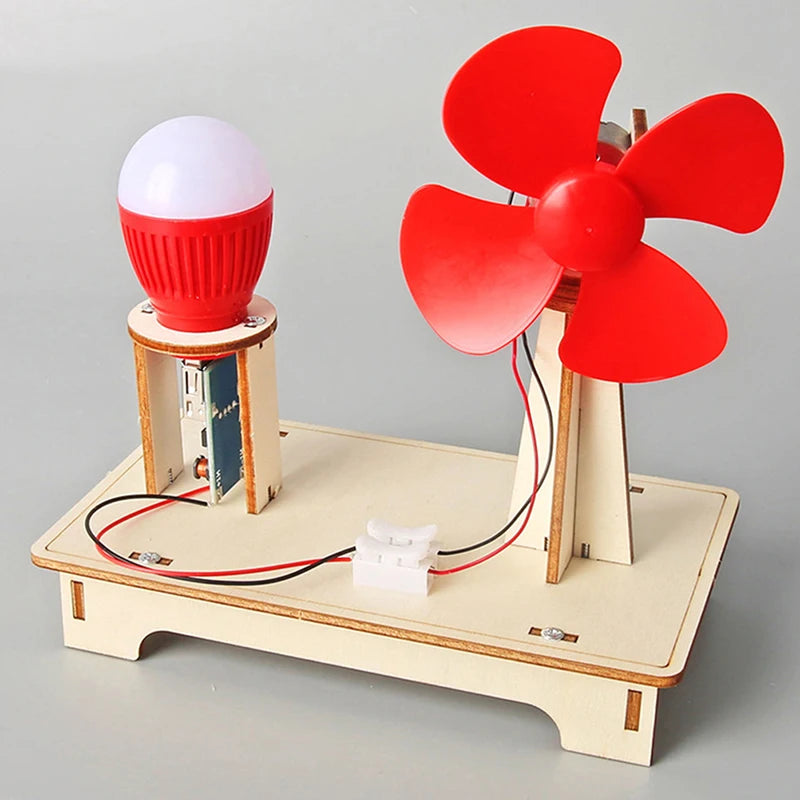 Toys 1Set Wind Turbine DIY Scientific Creativity Handicraft Students Educational Science Experiment Teaching Materials