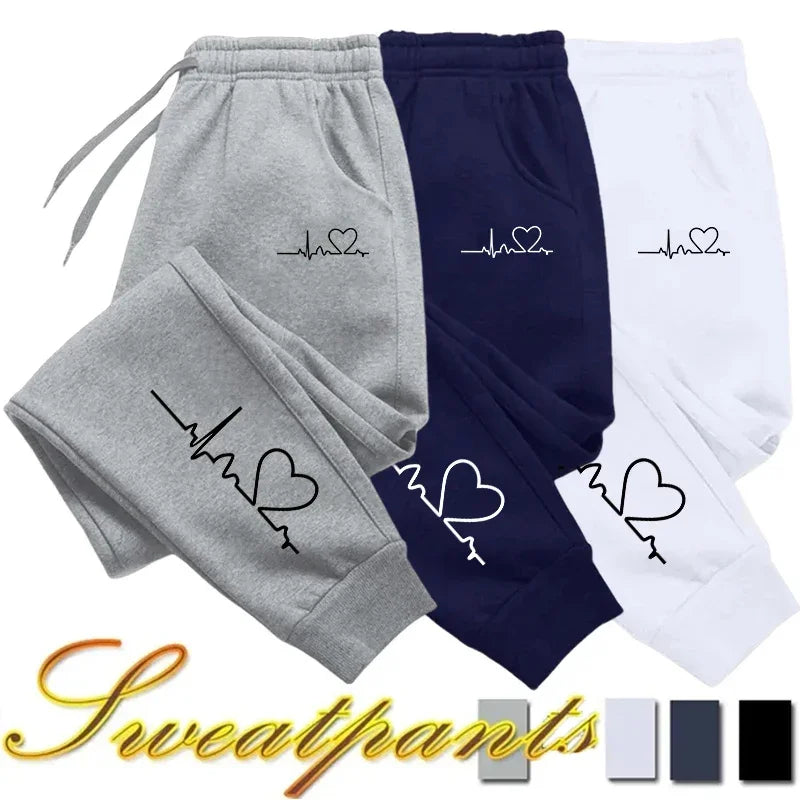 Woman clothing   Sweatpants  Tracksuit Trousers Heart Print