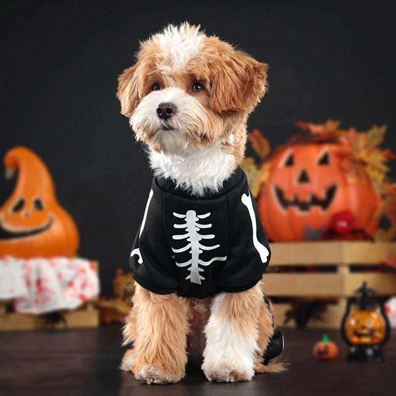 Pets Halloween Dog Costume Night light Bust Adjusted Funny Soft and Comfortable Horror Atmosphere Transformation Costume