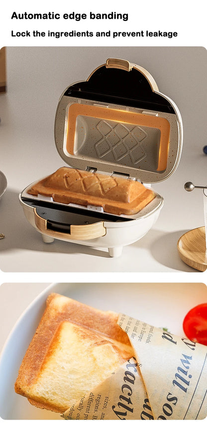 Kitchen Sandwich Breakfast Machine Double-Sided Heating Frying Baking Pan Hot Press Bread Panini Machine Cheese Grill Hot Dog Toaster kitchen perfect